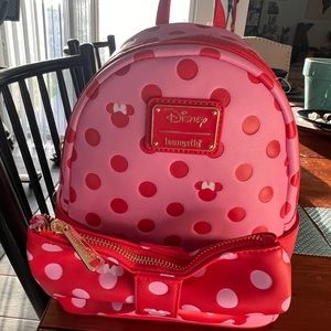 Loungefly Minnie Backpack with Removable Bow Pouch
